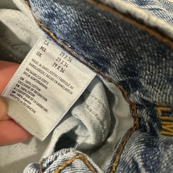 American Eagle Outfitters Light and Dark Blue Jeans 29x34 - Picture 7 of 8